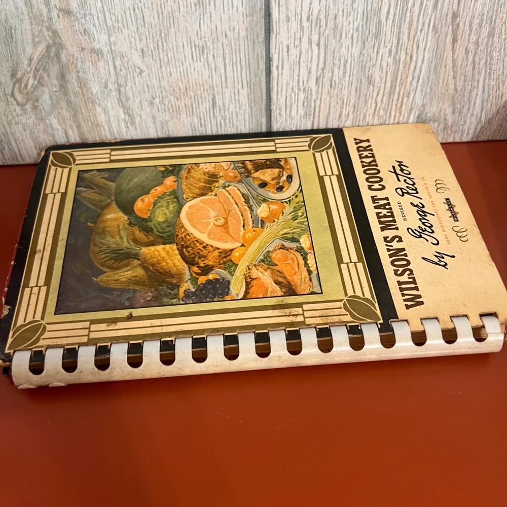 Vintage Wilsons Meat Cookery George Rector Spiral Cookbook Mid Century Recipes